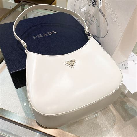 prada cleo white bag